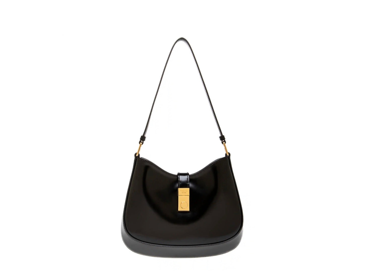 Prada Cleo Brushed Leather Shoulder Bag