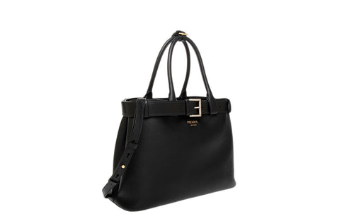 Prada Large Leather Handbag with Belt